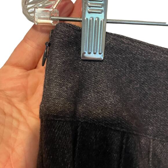 NWT Ann Taylor LOFT Grey Virgin Wool Pleated A-line Skirt w Cotton Lining Size 4 - Picture 10 of 11